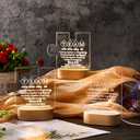 Sumind 6 Team Building Appreciation Gift for Employee Inspirational Acrylic LED Night Light Engraved Lamp Wood Base Thank You Gifts for Team Member Volunteer Coworker (Puzzle)