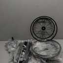 Tellingyou 4 Pack Adjustable Outdoor Flower Pot Stand, Christmas Versatile Plant Stand Garden Stake for Display Plants with Style, Elegant Solution for Landscaping, Garden Decor, and Events (Black)