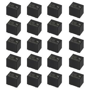 Baomain Mini PCB Power Relay 5 Pins SPDT 12VDC 20A/14VDC 20A/125VAC PCB Mount Electric Relay for Home Appliances SRA-12VDC-CL Pack of 20