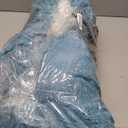 Bedsure Calming Dog Bed for Medium Dogs - Donut Washable Medium Pet Bed, 30 inches Anti-Slip Round Fluffy Plush Faux Fur Cat Bed, Fits up to 45 lbs Pets, Washed Blue