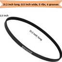 3 x WH01X27538 Washer Drive Belt Compatible with GE, Hotpoint Clothes Washing Machine Belt Replacement AP6328256, 4587903, PS12299369