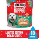 Milk-Bone Dipped Gingerbread Artificially Flavored Dog Biscuits, 10 oz Bag (EXP 01/01/27)