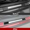 Car Door Sill Scuff Plate Sticker Carbon Fiber Decal Sticker Interior Trim Cover for Ford Mustang 2015-2023/Shelby GT350 2015-2020/Shelby GT500 2020-2022