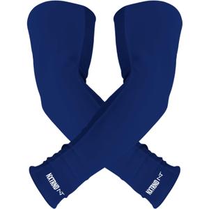 1 Pair Nxtrnd Compression Arm Sleeves for Men, Breathable Football, Basketball, Baseball Accessory, Adult & Kids (Blue)