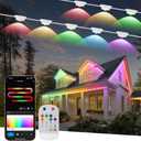 Permanent Outdoor Lights, 100ft with 75 LED Eaves Lights, Smart RGB LED String Lights IP67 Waterproof, App Remote Control for Birthday Day Gifts, Outdoor, Garden Decor, Holiday and Christmas