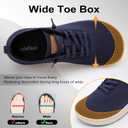 Relxfeet Men's Wide Toe Box Walking Shoes Slip On Breathable Knit Sneakers Lightweight Comfort Fit for All-Day Wear, 9.5 Wide