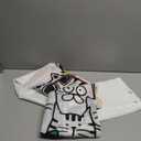 AmazerBath Shower Curtain, Washable Cute Kitty Carnival Cloth Shower Curtain Set with 12 Metal Hooks, Kawaii Waterproof Fabric Black and White Shower Curtain for Kids' Bathroom, 72x72 Inches