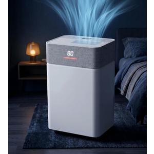 Uthfy 55 Pints/D Dehumidifier for Basement, 4000 Sq. Ft. Dehumidifiers with Drain Hose, 24-H Timer, Child Lock, Auto Defrost, Intelligent Humidity Control for Bathroom, Bedroom, Home