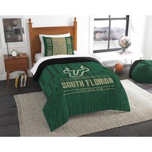 Northwest NCAA South Florida Bulls Comforter and Sham Set, Twin, Modern Take