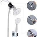 Shower Diverter Valve G1/2 Solid Brass 3 Way Shower Diverter Valve for Hand Held Showerhead, Black