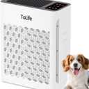 Tolife Air Purifier Large Room, HEPA Air Purifiers for Home Pets Hair with Washable Filter, Air Cleaner for Bedroom up to 1095 Ft Dust Smoke Odor, Sleep Mode, Timer, White