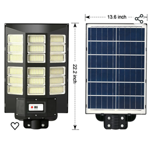 Solar Street Light Outdoor, Dusk to Dawn Solar Parking Lot Light Outdoor Waterproof Radar Motion Sensor Solar Flood Light with Remote Control for Squares Garage Street Road