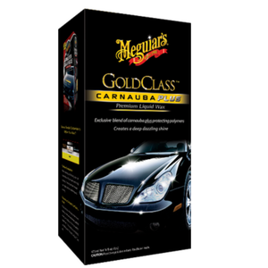 Meguiar's Gold Class Carnauba Plus Premium Liquid Wax Kit, Car Detailing Kit with a Pure Carnauba Wax Blend and a Foam Applicator Pad for Keeping Glossy Paint Protected Like a Pro, 16 Oz Bottle