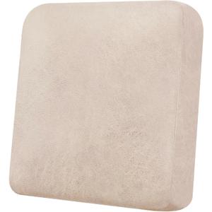 Couch Cushion Cover Leather-Look 1PC Stretch Chair Seat Slipcover for Living Room Individual Armchair Seat Cushion Cover, Pet-Friendly, Non-Slip, Easy Fit - Beige