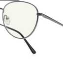 Aviator Reading Glasses for men and Women Blue Light Blocking Lens Spring Temple (Gunmetal)