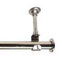 Room/Dividers/Now Adjustable Ceiling Mounted Curtain Rod - Heavy Duty 36-56 Inches Extendable Rods for Walls, Ceilings, Windows and Room Partitions - Silver