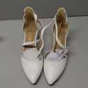 DREAM PAIRS Women's Closed Pointed Toe Low Chunky Heels Pumps Ankle Strap Wedding Business Dressy Shoes 8