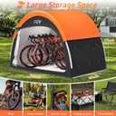 Upgraded Bike Tent with Rain Cover, Portable Outdoor Storage Shed for 4-5 Bikes, 210D Oxford Fabric PU4000 Waterproof, Bike Shed/Bike Cover for Motorcycles, Garden Tools, Lawn Mower