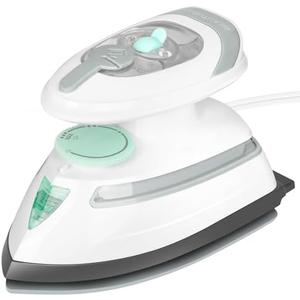 BEAUTURAL Mini Travel Steam Iron for Clothes with Dual Voltage, Temperature Control, Non-Stick Soleplate and Cord Storage, Ideal for Sewing, Quilting and Handcraft