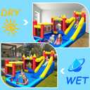 Bounce House,Inflatable Bouncer with Air Blower for Kids 3-10,Outdoor and Indoor Jumping Castle with Long Slide,Trampoline,Obstacles,Climbing Wall,Ball Pit/Water Pool