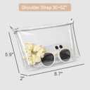 FANGSUN Clear Bag for Stadium Events, Clear Purses for Women, Transparent Crossbody Stadium Bag for Concert, Sport (Beige Herringbone)