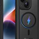 COOLQO Magnetic for iPhone 14/15 Plus Case, Dual Layer Matte Scratch-Resistant, Black