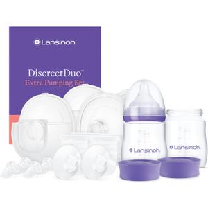 Lansinoh DiscreetDuo Extra Pumping Set, Breast Pump Accessories Kit
