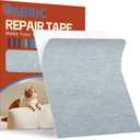 Linen Fabric Repair Tape Kit, 8.3" x 11" Self-Adhesive Couch Patch Repair Fabric Patches for Furniture, Clothes, Upholstery, Carpets, Chairs, Sofas, Pillows Light Grey