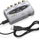 Behringer UFO202-BK USB Audio Interface Vinyl Recording Bundle, Black