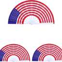 American Flag Fan with Tassel - Folding Handheld Fans for Women - Perfect for Dancing, Wedding Decorations, and More