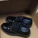 Bruno Marc Lace-Up Comfortable Fashion Shoes, Size 3 Little Kid, Black-Pat, SBOX2401K