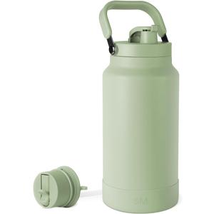 Simple Modern Trek Pivot | Half Gallon Water Bottle Jug with Handle & Boot | Interchangeable Straw & Chug Lids | Large Insulated Stainless Steel | Sports Camping Outdoors | 64oz, Meadow Mist
