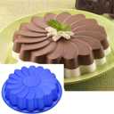 Jiareally Silicone Large Flower Cake Mould for Chocolate Jello Candy Silicone Baking Molds for Cakes,9 inch Non-Stick Fluted Tube Cake Pans