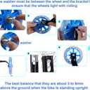 Bike Training Wheels, Pair of Heavy Duty Rear with Stabilizers Mounted Kit for Kids Boy Girls Bikes of Single Speed Bicycle with 12 14 16 18 20 Inch
