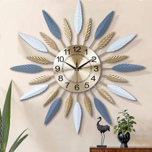 Lafocuse 23 Inch Silent Large Wall Clock for Living Room Dcor, Decorative Mid Century Wall Clock, Sunburst Starburst Wall Clocks Battery Operated, Modern Art Deco