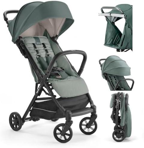 Inglesina Quid 2 Stroller - Elephant Gray - Ultra Compact Lightweight Travel Stroller, Babies and Toddlers, Airplane Overhead, Foldable, Reclining Seat, Collapsible Canopy, 3 Months - 50 lbs, BPA Free