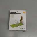 Travel Bottle Brush, Travel Bottle Cleaner Kit with Bottle Drying Rack, Transparent Green