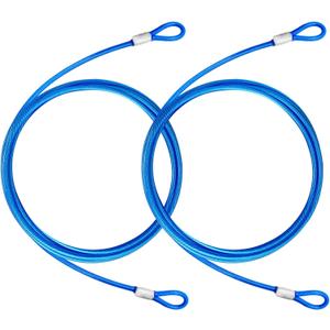 4.7mm(3/16") Steel Security Cable with Loops, Bike Lock Cable, 2Pack