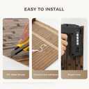 Natural Bamboo Wall Panel 96’’ x 48’’ Pole Wrap Wainscoting Panel for Interior Wall Decor Bedroom Living Room Kitchen Island Brown Burned