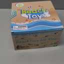 Collapsible Beach Toys for Kids Toddlers, Collapsible Sand Bucket and Shovels Set with Mesh Bag,Travel Sand Castle Building Kit, Sandbox Toys, Foldable Beach Essentials for Toddlers Kids Age 3-10 ﻿