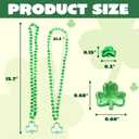 2 x JOYIN 18 Pcs St Patricks Shamrock Necklaces Irish Clover Green Bead Pendant Necklace St. Patrick's Day Party Costume Necklace Dressing-up Accessories Saint Patricks Decorations Party Favor Supplies