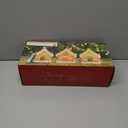 Christmas Gingerbread House Tabletop Decoration Lighted Christmas Village House Real Wax Battery Operated with Remote Flickering LED Light Christmas Village Decor for Mantel Desk Table Centerpiece