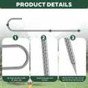 20 Pieces J Hooks Rebar Metal Tent Stakes 12 Inch Galvanized Ground Anchors Yard Stakes for Landscape Fabric Artificial Turf Heavy Duty Anti Rust for Outdoor (20, J-12 x1/4" Silver)