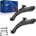 KAX Front Lower Control Arms Kit for 2014-2019 Nissan Rogue 2015 2016 2017 2018, 2 Lower Control Arms w/Ball Joints+2 Outer Tie Rods+2 Sway Bar Links, Suspension Kit K623110 K623111 6pcs