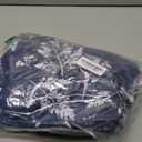 Pioggia Round Vinyl Fitted Tablecloth with Flannel Backing Elastic Table Cloth Waterproof Oil-Proof Plastic Table Cover Best for 45"-56" Round (Blue Leaves Pattern)