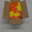 6 Pcs - 5 Feet Marigold Garland Indian American Wedding Party Mantle Decoration, Dia de Los Muertos Faux Garlands Diwali Decoration, Spring Bush Floral Dark Dark Orange, Yellow