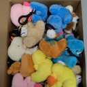 28 Packs Valentines Day Gifts for Kids Girls Boys with Valentines Stuffed Animal Keychain Valentine Cards for Kids Classroom Exchange Gifts Mini Animal Plush Toys Valentines Party Favor School Prizes