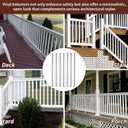 Yaocom 4 Pack Railing Spindles White Vinyl Deck Railings Colonial Style Deck Balusters for European Home Decorative Outdoor Stair Porch Fencing Railings (1-3/8" Sq X 32",Vinyl Railing)