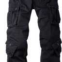 Men's BDU Casual Military Pants, Tactical Wild Army Combat ACU Rip Stop Camo Cargo Work Pants Trousers with 8 Pockets (32, Black)