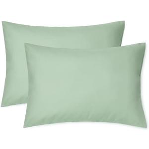 EXQ Home Toddler Pillowcases 13x18 Travel Pillow Case Set of 2, Small Pillow Case Fits Baby Pillow Sized 12x16, 13x18, Kids Pillowcases 2 Pack Machine Washable with Envelope Closure (Sage)